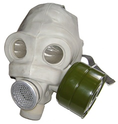 Soviet Military PMG KM-16A Gas Mask, Filter, Carrier