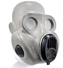 Soviet Warsaw Pact EO-19 PBF Gas Mask and Filter - Grey